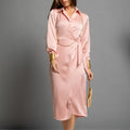 ROBE EN SATIN ROSE